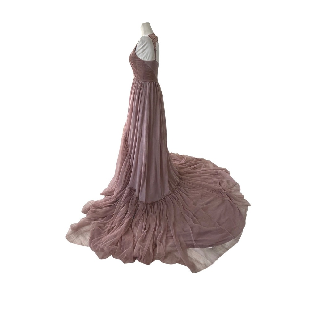 Mia Joy Joyfolie Mckenna Impact Maxi Dress Rose Taupe Wedding Dress XS - Picture 6 of 12